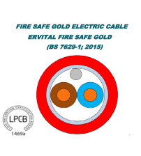 BNET ERVITAL FIRE SAFE GOLD CABLE 2X2.5 MM2 SOLID RED LSZH LPCB APPROVED 500M DRUM MADE IN TURKEY 